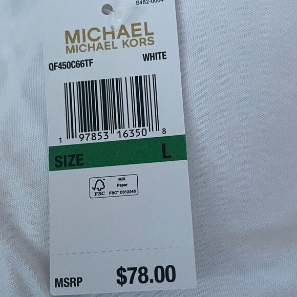 Michael Kors White Tee with Logo - Picture 9 of 9